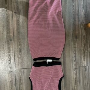 H&M Pink and Black Knit Skirt Set